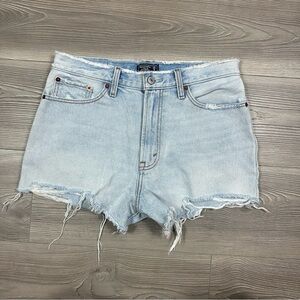 Abercrombie Light Wash Annie High Rise Denim Shorts Size 28
